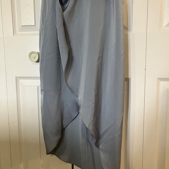 Floret Studios - Gathered Slip Dress, Midi - Light Slate - Picture 2 of 8